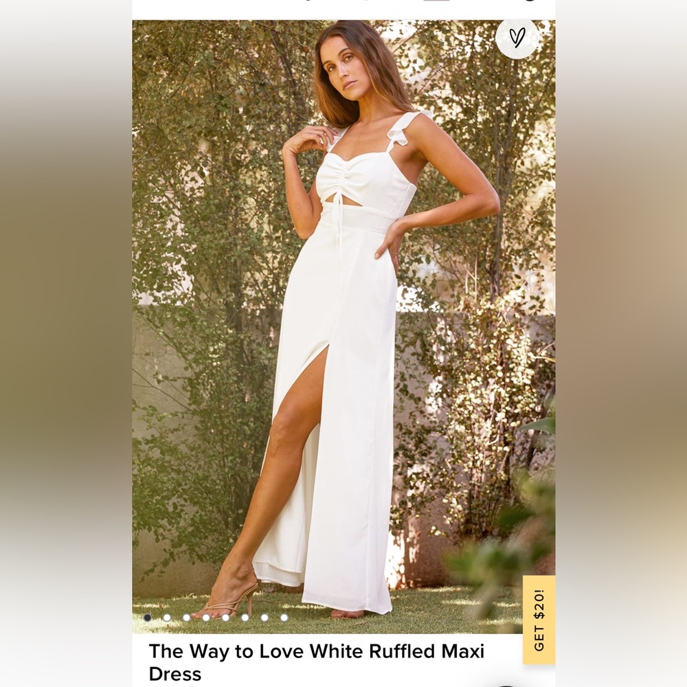Lulus white maxi dress